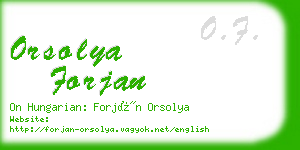 orsolya forjan business card